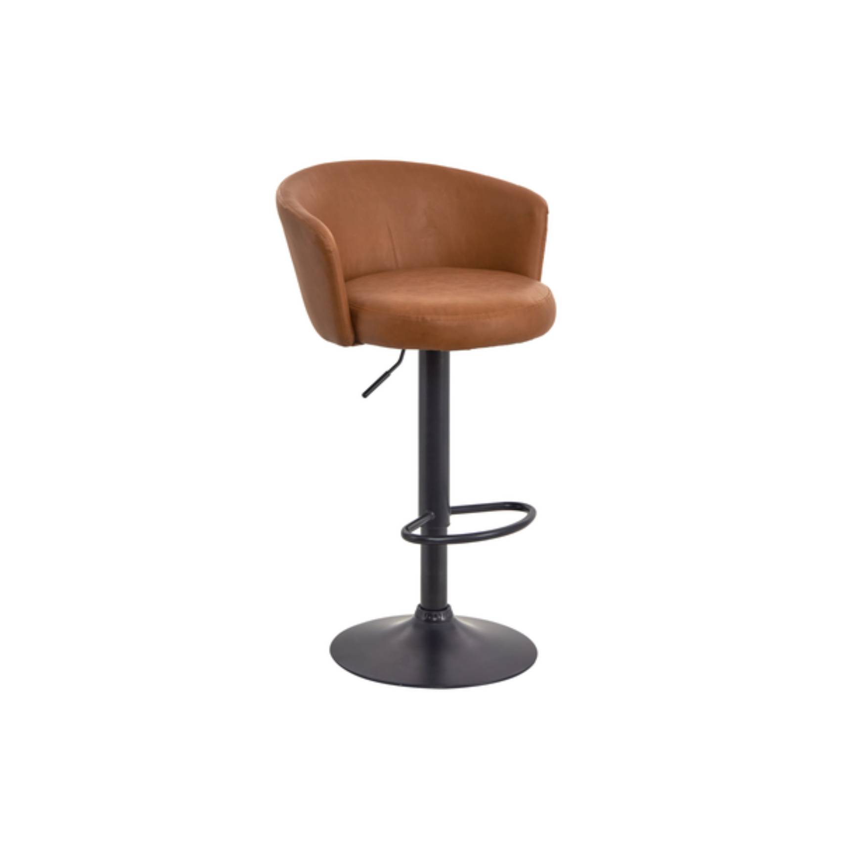 Vava Lucien Faux Leather Barstool - Brown - 1 Pack