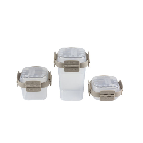 Fresh Choice Lockit Square Large 9-Piece Set Modular Food Storage