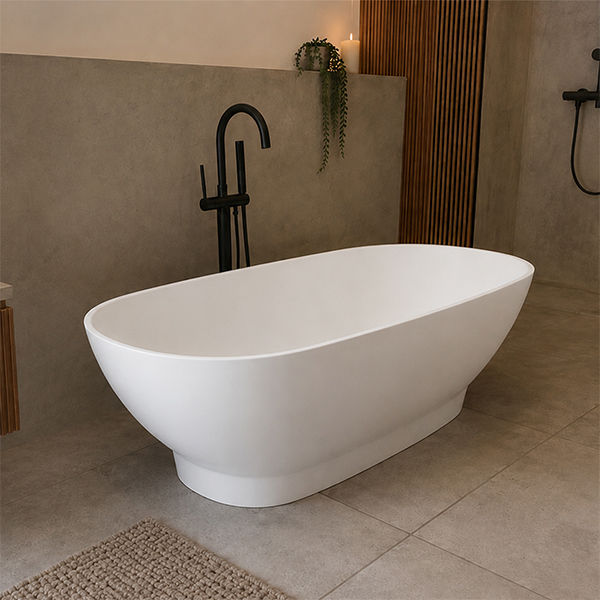 Ovale Arctic (Matt) White Freestanding Bath