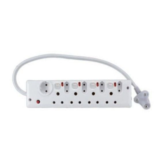 Redisson 9 Way Multi-plug with 4 illuminated switches