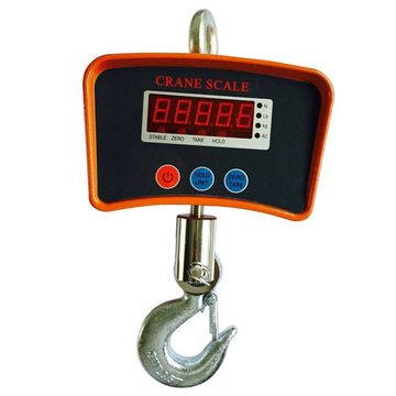 500KG Digital Crane Scale-Heavy Duty Hanging Scale, LCD Display (Orange)