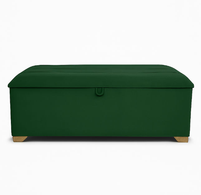 Laura Storage Box Double Medium -Emerald Green