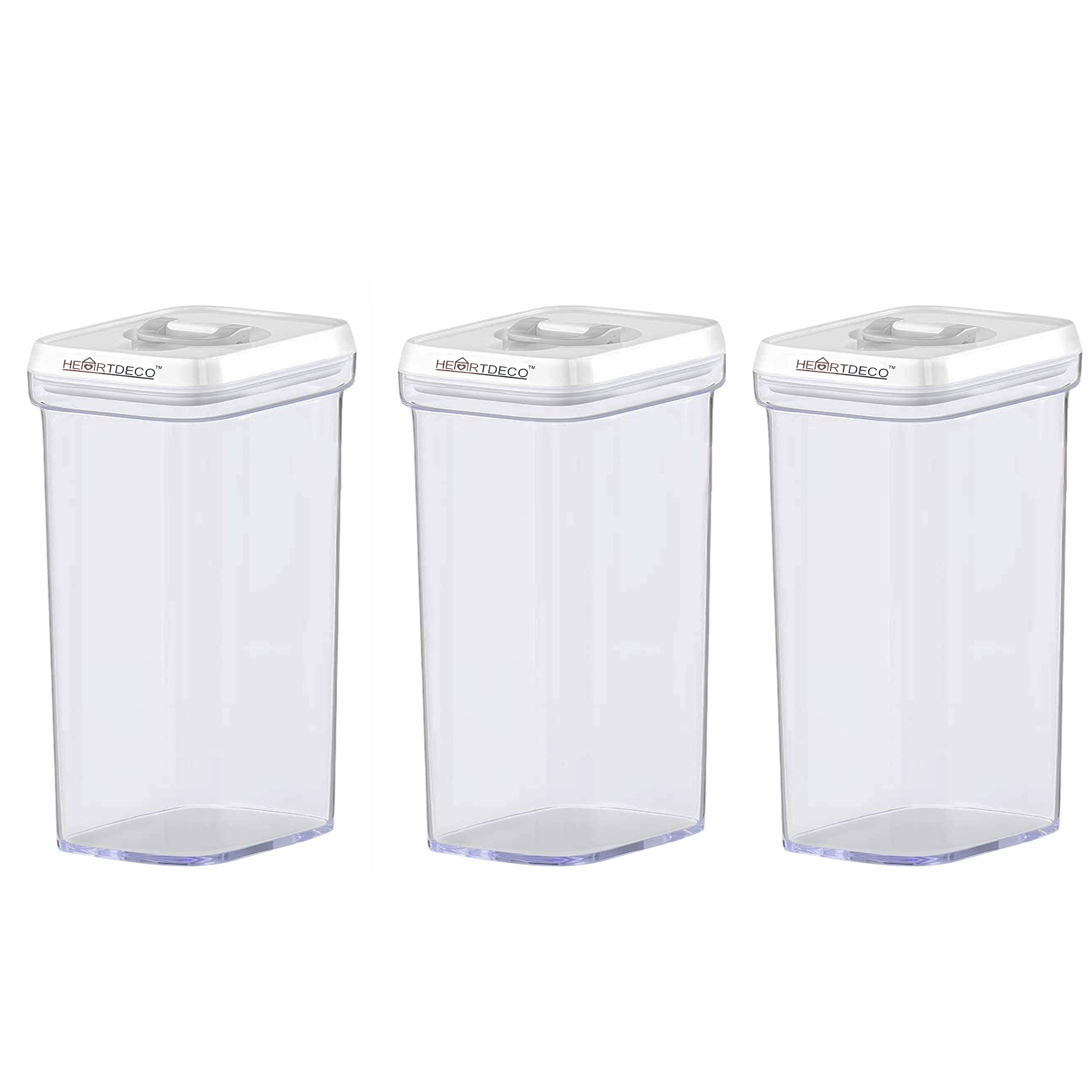 3Pcs 1.2L Airtight Food Containers