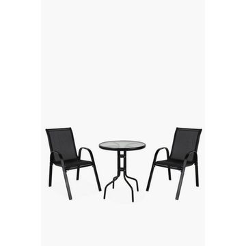 Nora 3 Piece Patio Set Compact Café-Style Outdoor Table & Chairs