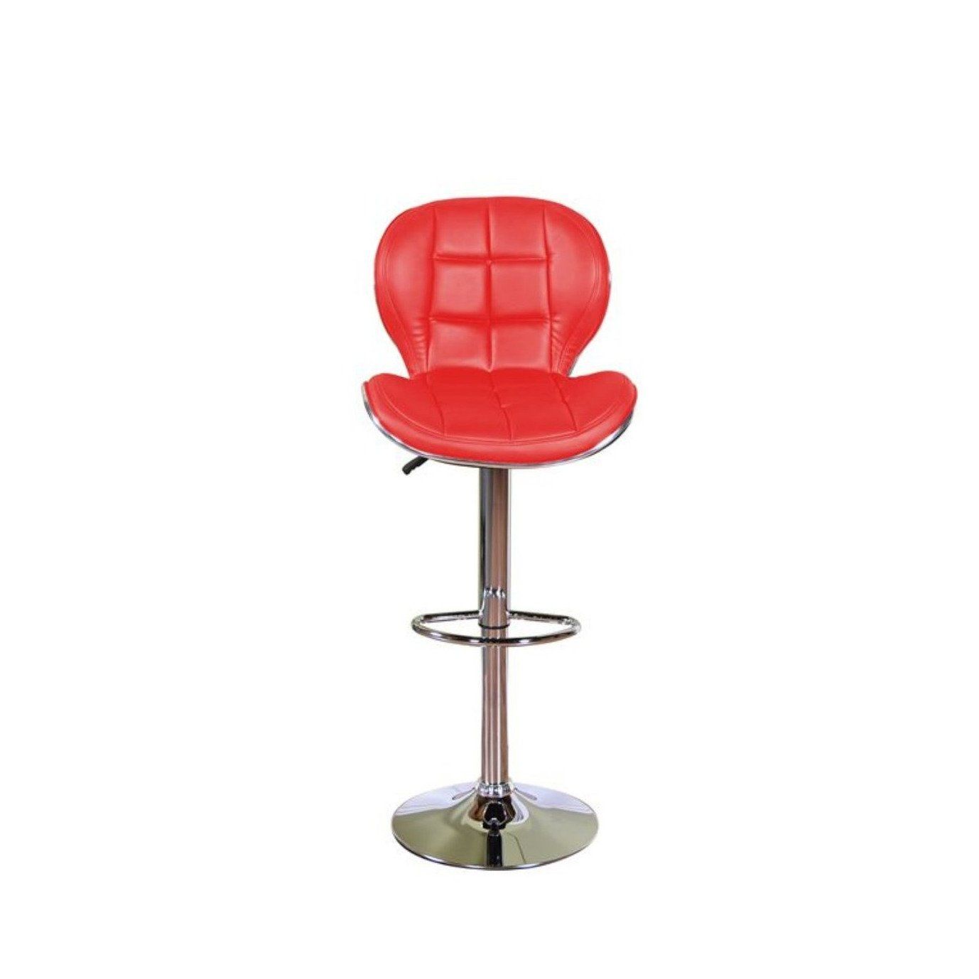 Stylish Black Design Barstool - Red