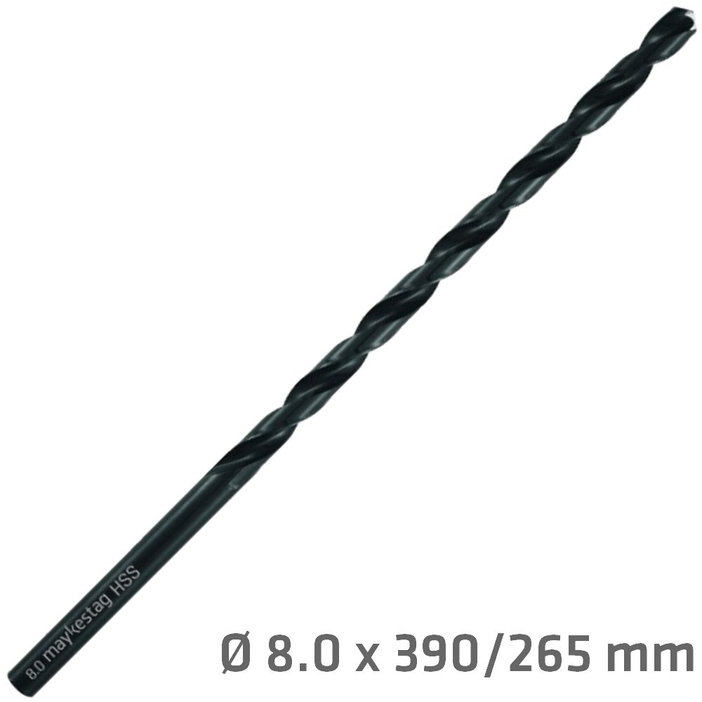 HSS DRILL BIT 8MM 390X265MM EXTRA LONG