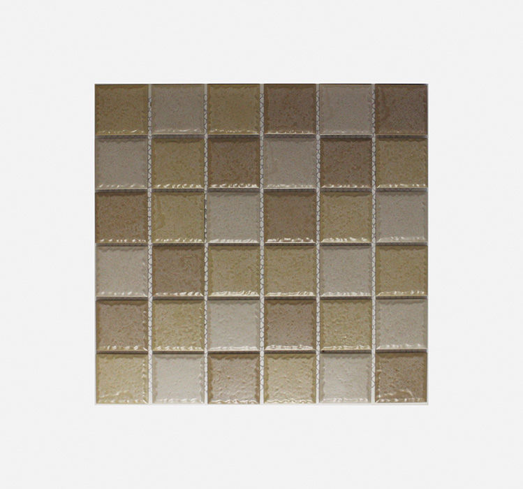 Mosaic Porcelain - Natural 1 - 48mm Square - 300x300 (per sheet)