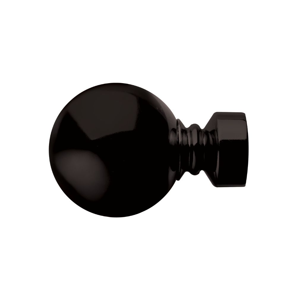 25 mm Steel Solid Ball Finial Onyx