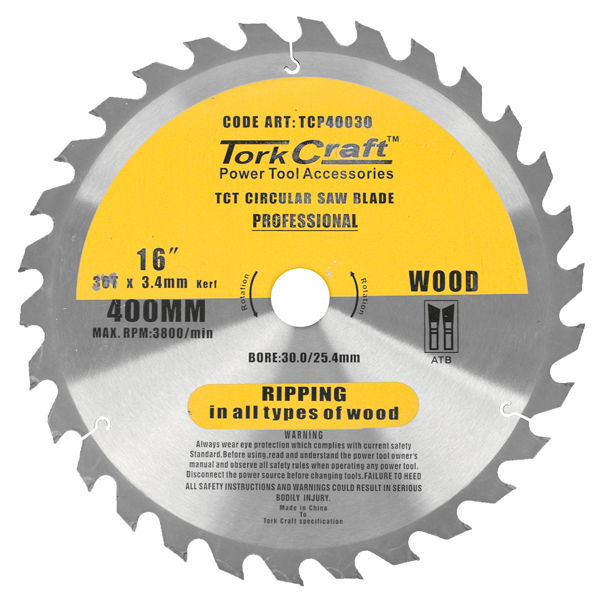 Blade Contractor 400 X 30T 30/1 Circular Saw Tct