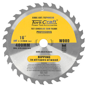 Blade Contractor 400 X 30T 30/1 Circular Saw Tct