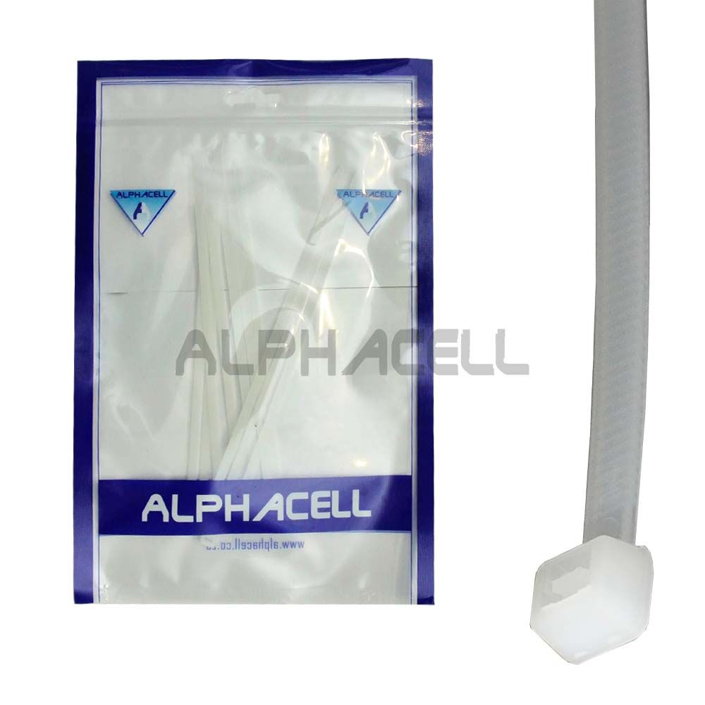 CABLE TIE - 200mmx4.8mm WHITE - 10 pack