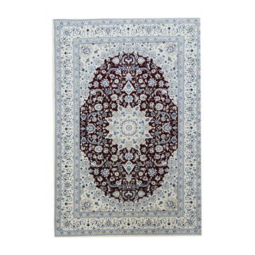 BK Carpets - Persian Inspired Nain Rug - Cream - Maroon Red - 2m x 2.9m