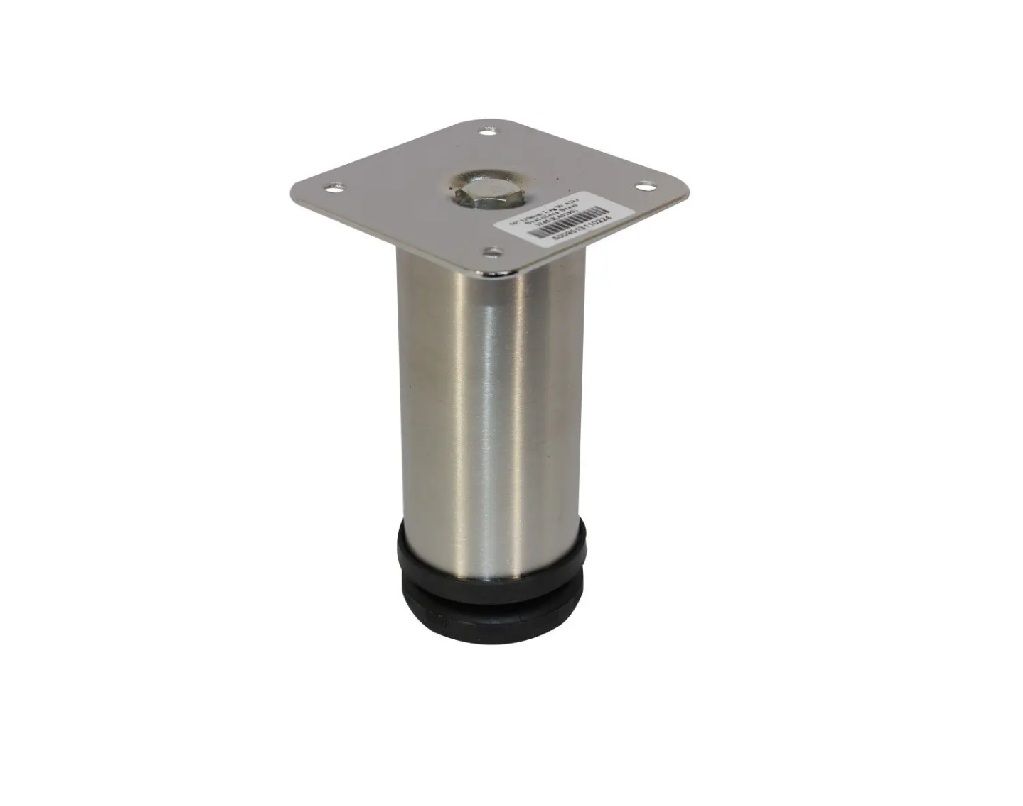 Round Leg, Adjustable, H120mm x 50mm, Stainless Steel (4 Pack) BY WOODLY