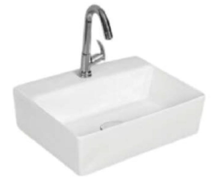 Counter top Ceramic Basin / table top Cubic - White