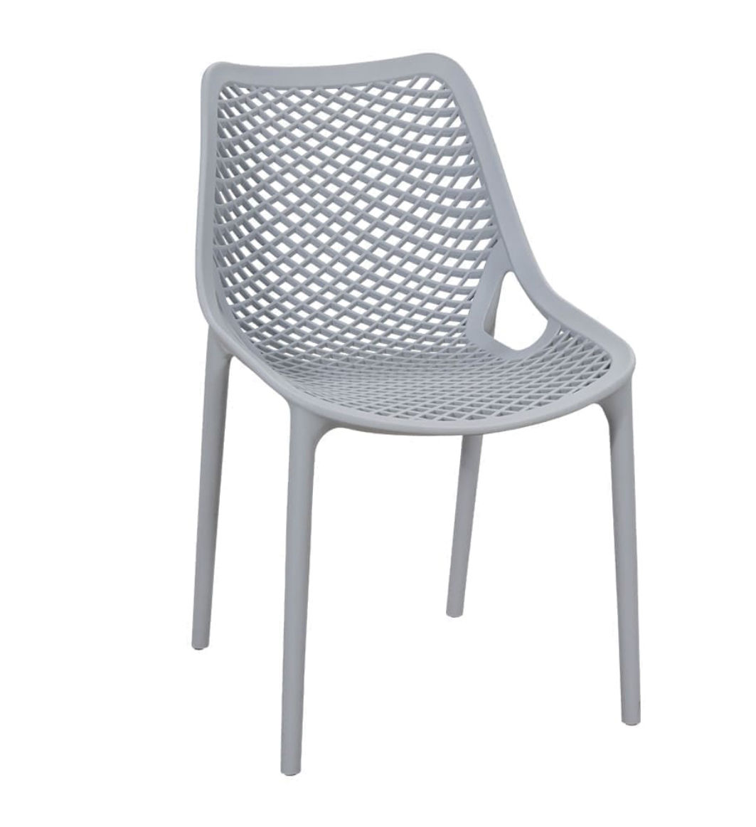 Modern Minimalist PP Dining Chair Set (2pcs)- GRAY