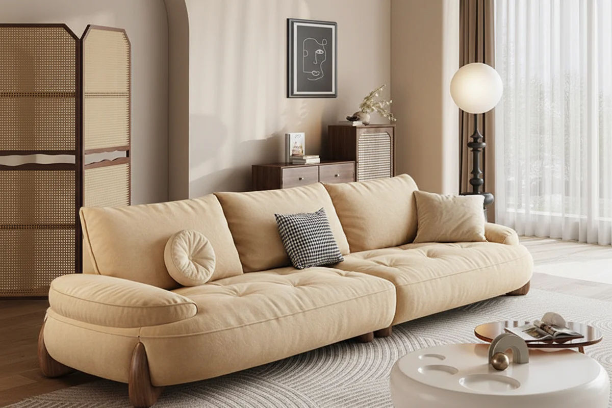 Vaelin 3 Seater Sofa (Light Brown)