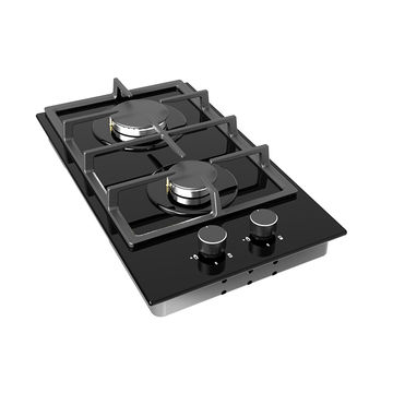 30cm Black Glass Gas Hob (ONL-30XFG)