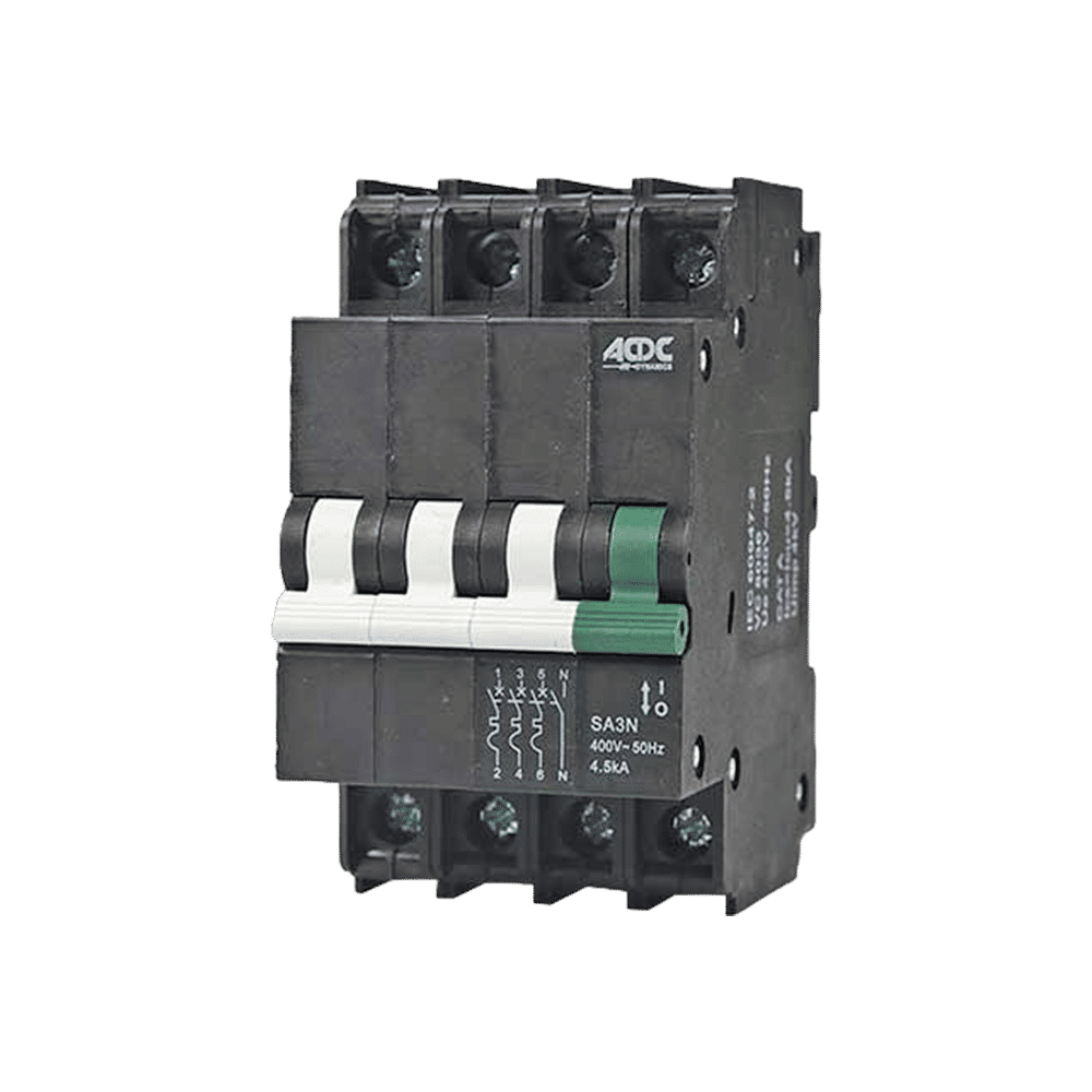 Circuit Breaker 13mm 4.5KA  3 Pole+N- 5A
