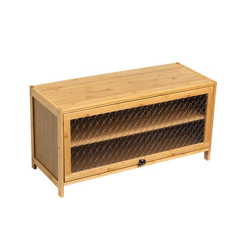 Bamboo-Wood 2 Tier Shoes Rack