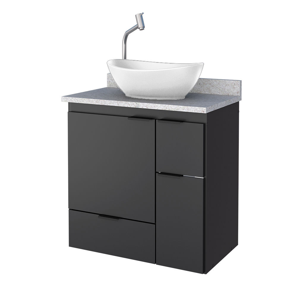 Orquidea 60 Wooden Bathroom Vanity - Bali Basin-Black/White
