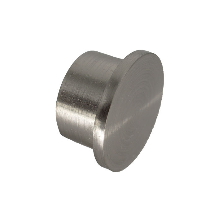 Matoc Designs End Cap for 25mm Curtain Pole - Flat End Cap Silver (Pack of 2)
