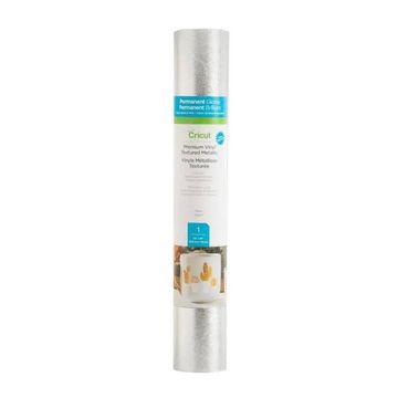 2005227 - Cricut Premium Textured Metallic Vinyl Silver 12X48