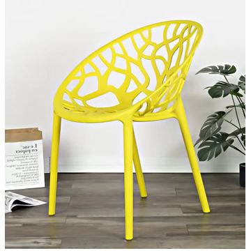 Leafline Modern Dining Chair - Yellow