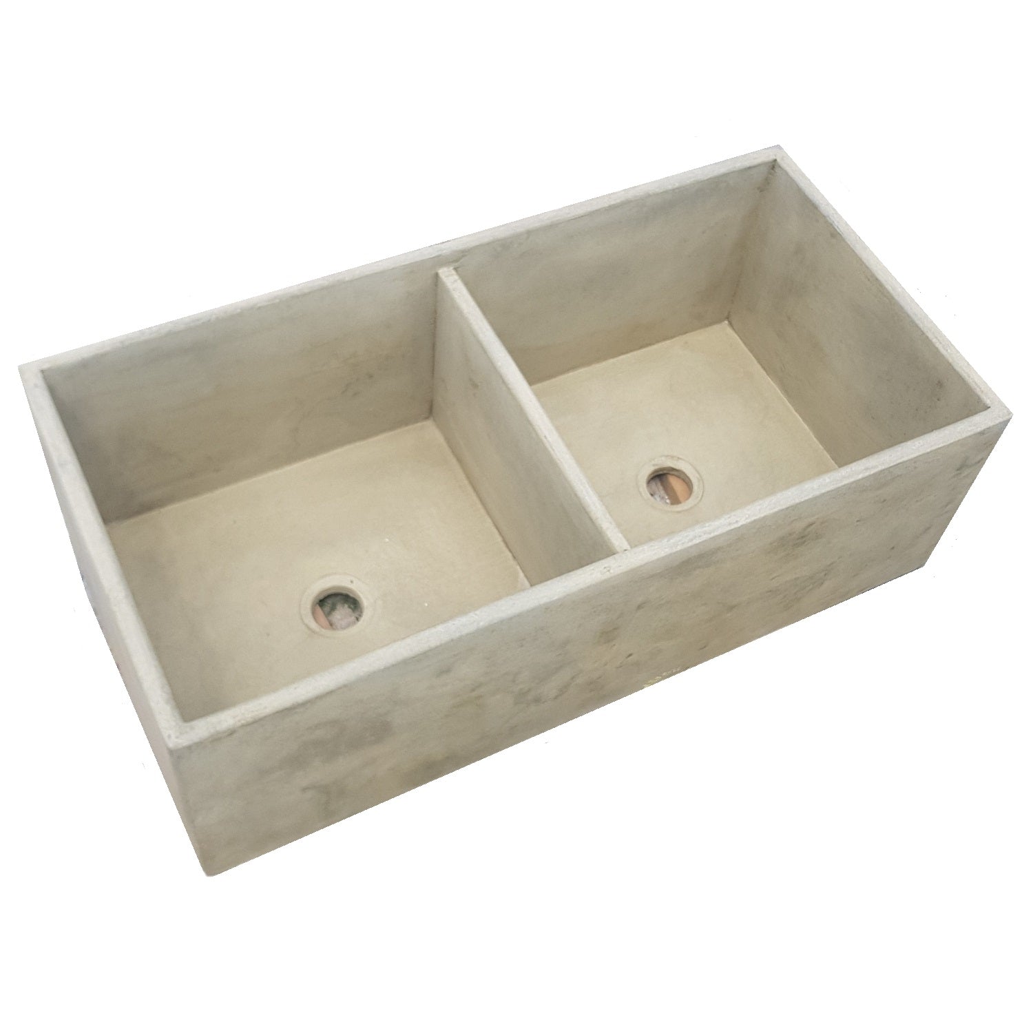 Large Sandstone double concrete kitchen butler basin 800 x 400x 260mm