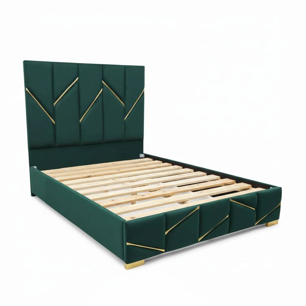 Nu Dekor - Midnight Bed Base & Headboard - King - Emerald