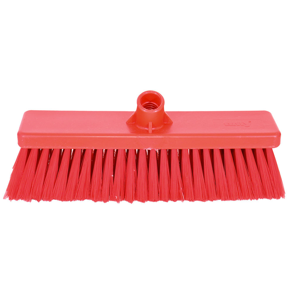 Janitorial hygience broom head - Soft red 300mm