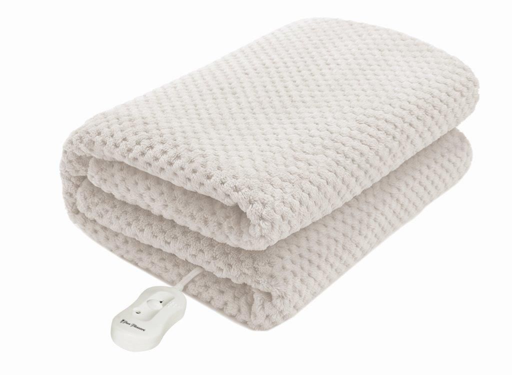 Pure Pleasure - Single Coral Fleece W/ Skirt Fitted Electric Blanket 91X188
