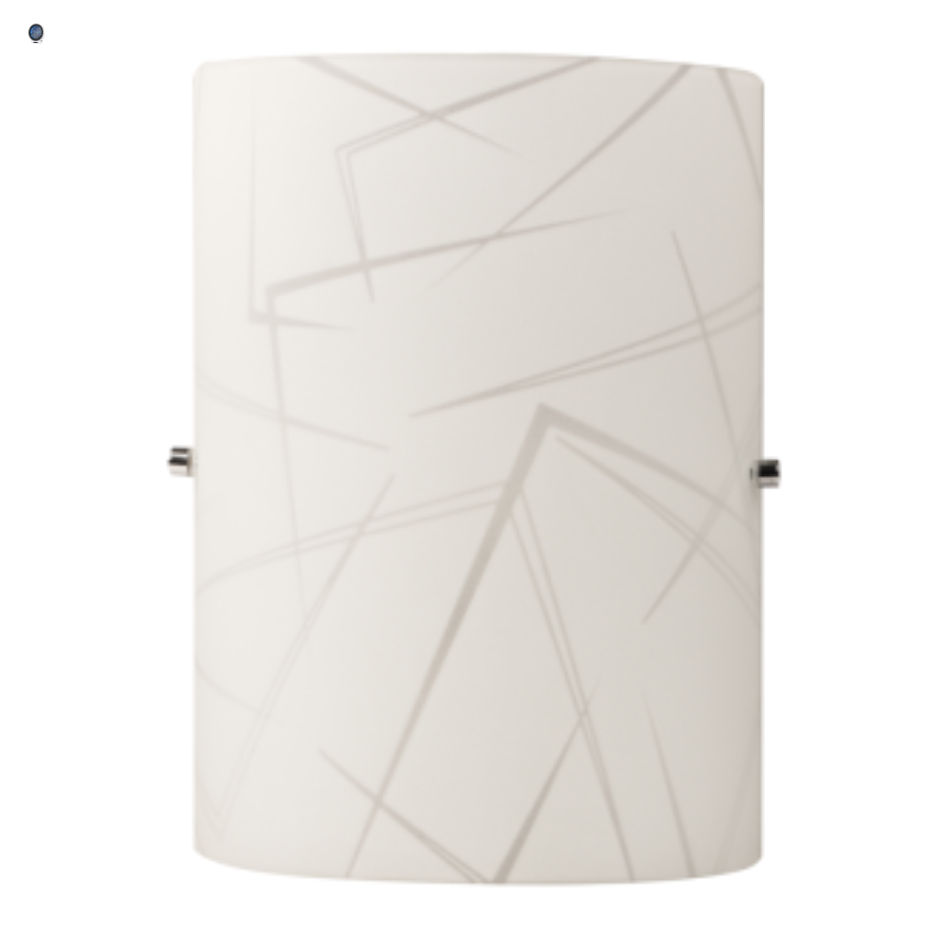Patterned Glass with Polished Chrome Clips