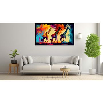 Canvas Wall Art - Group of Giraffes - B1579 [120 x 80 cm]