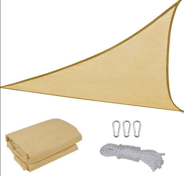 Creative Living Sun Shade Sail 3.5x3.5x3.5m Triangle - Sand