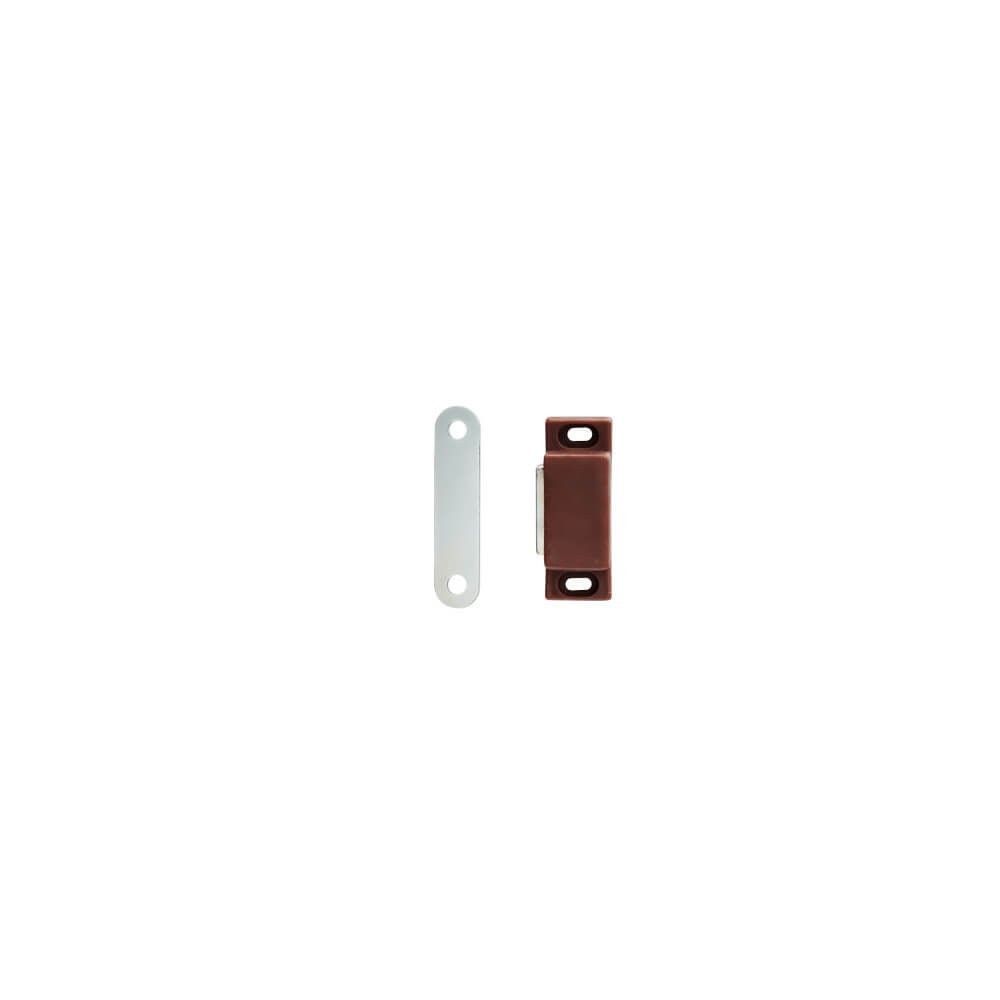 Magnetic Catch, Brown, Plastic, Including Screws Quantity:4