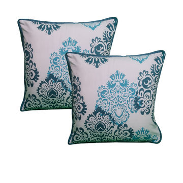 Scatter Cushion Blue & White  - Inner Included- Twin Pack