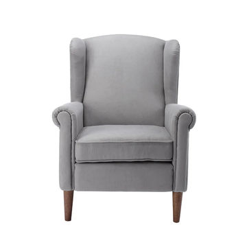 Norah Wing Back Accent Chair - Grey