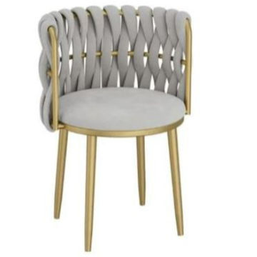 Dion Velvet Dinning Chairs-Grey