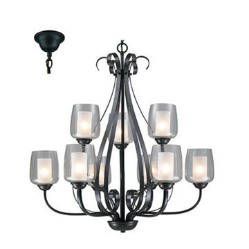 Chandelier Black E27 9x40w