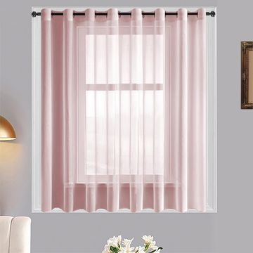 Matoc Designs Shorter Curtain - Mystic Voile - Pink - Eyelet - Single Layer - 300cm W x 123cm H