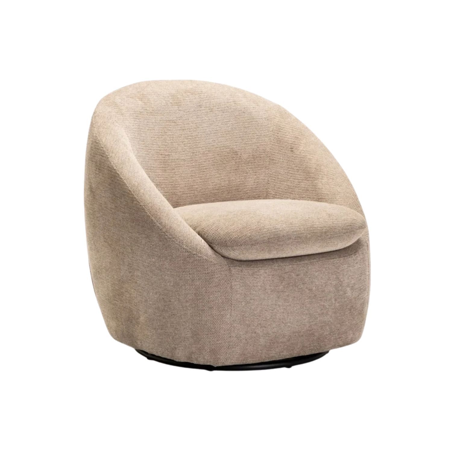 Textured Fabric Swivel Accent Chair - Oatmeal