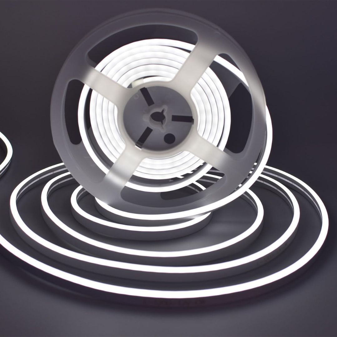 12v 6mm Neoflex LED Neon Rope Light Cool White - 6500k 1m Bing Light