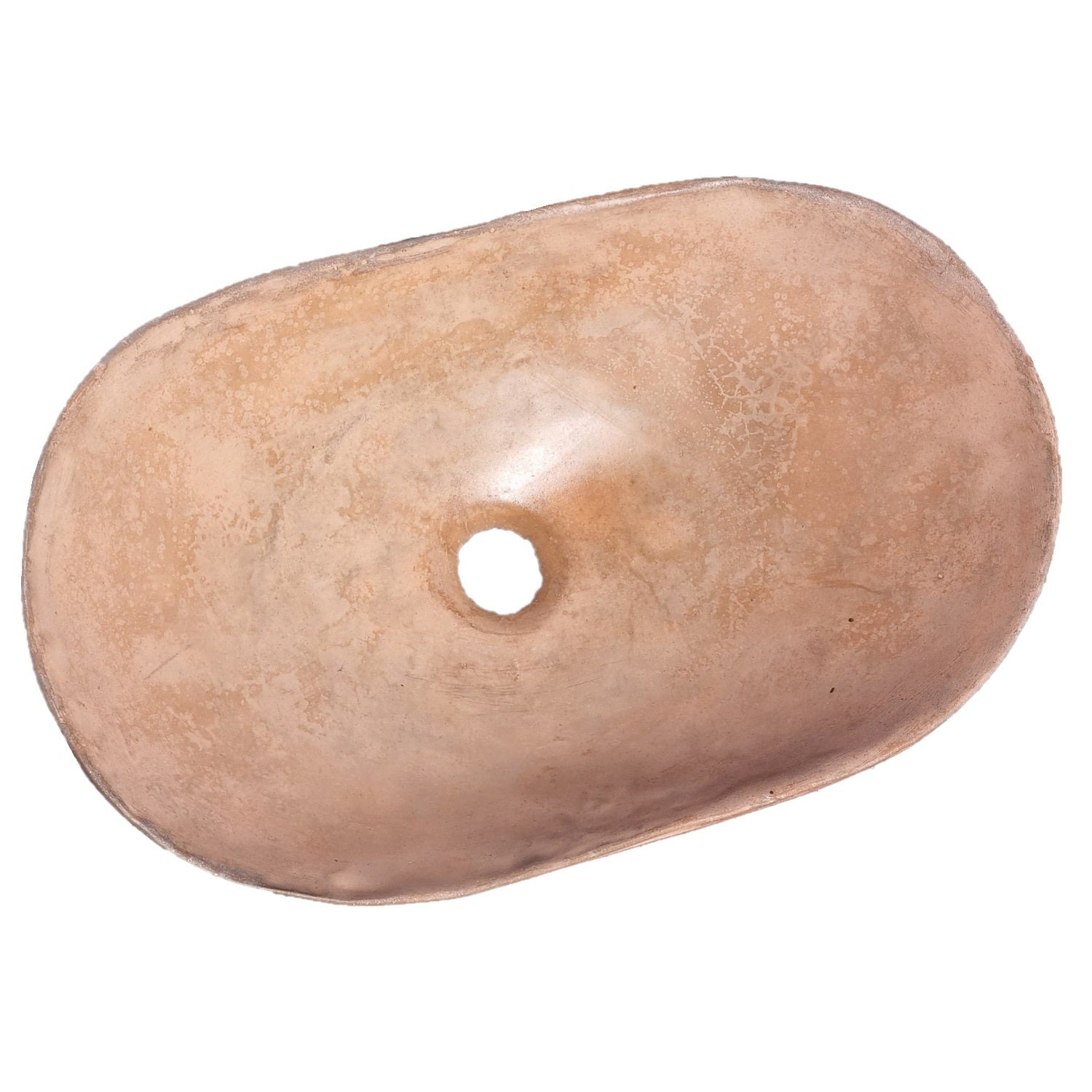 Bespoke Terracotta Cement Basin Sink Modern Oval Shape 59 x 39 x 12cm