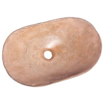 Bespoke Terracotta Cement Basin Sink Modern Oval Shape 59 x 39 x 12cm