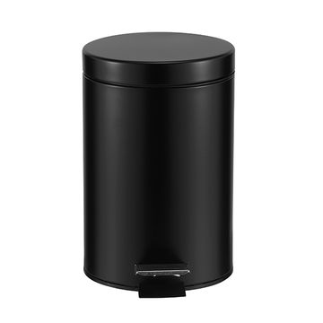 Casa Roma 3L Pedal Bin - Matte Black - Steel