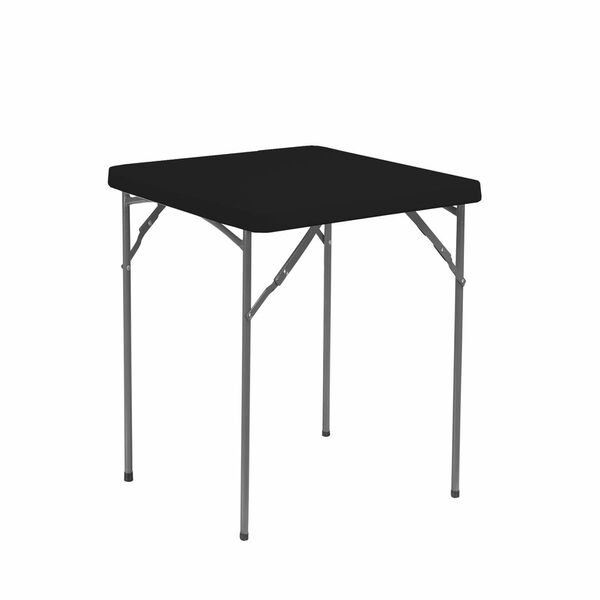 SQUARE 86CM FOLDING CARD TABLE - BLACK