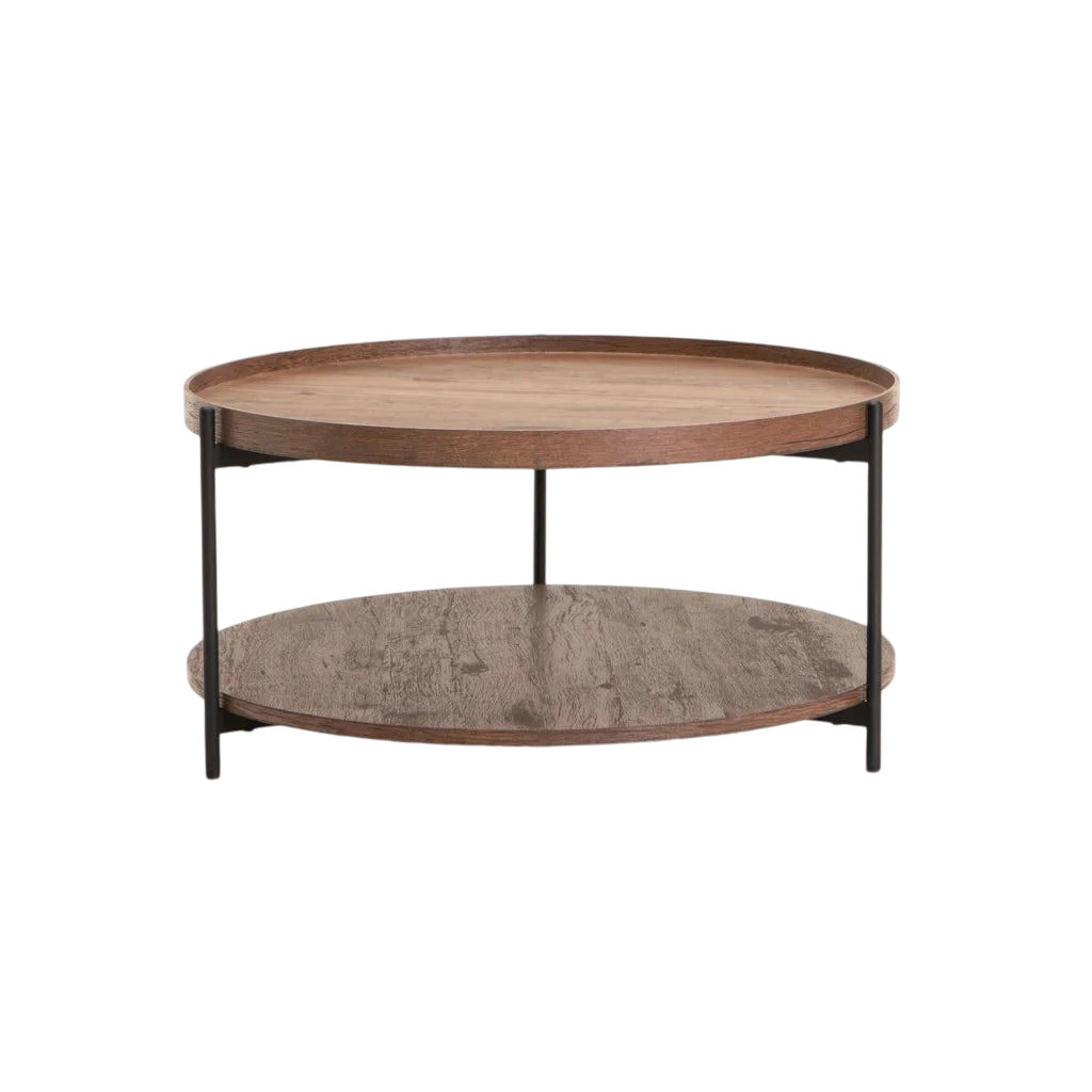 Vividitto - Irish 80cm Round Coffee Table - Walnut