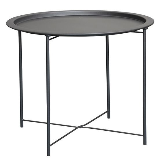 Everfurn Nala Side Table Black, Painted MDF, Steel Frame, 2 Pack