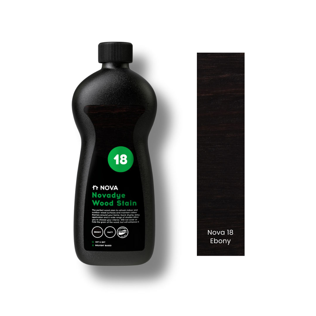 Nova 18 Novadye Woodstain - Ebony 500ml