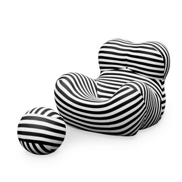 GOF Furniture Cothey oversized bean bag chair and ottoman